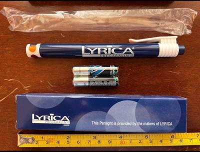 Pharmaceutical Drug Rep Pfizer Lyrica Metal Pen light New In Box CS