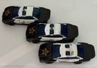 LOT of 3 Vtg 1993 Mattel HOT WHEELS POLICE PATROL SQUAD Black Cars Die Cast Toys
