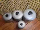 VTG 4 PC 1950s Spun Aluminum MCM Kitchen Canister Set Flour Sugar Coffee Tea — photo 8