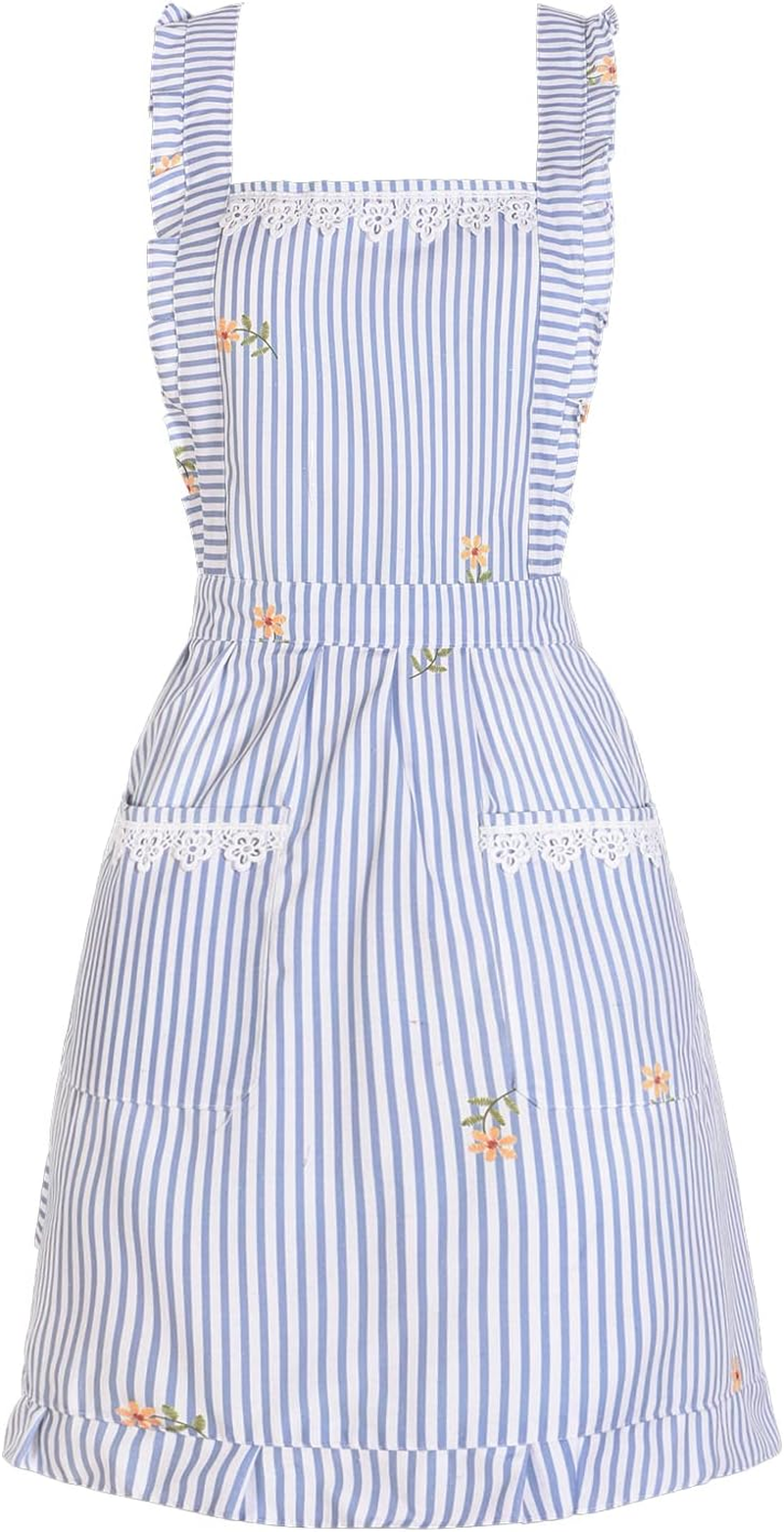 Funny Aprons for Women with Pockets, Kitchen Cooking Grilling Bbq Cute Chef Apro