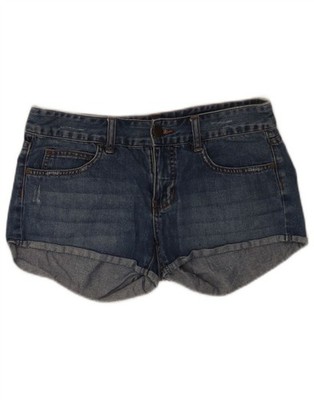 Billabong Damen Distressed Denim Shorts W28 mittelblau Baumwolle BD15