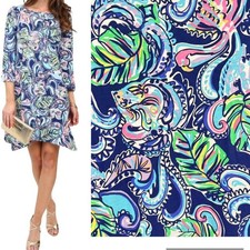 Lilly Pulitzer Edna Swing Dress Hanging Fronds Resort Tropical Vacation Medium