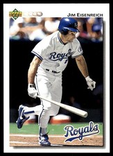 Jim Eisenreich 1992 Upper Deck #539 Royals MLB READ FREE SHIPPING AutographDen