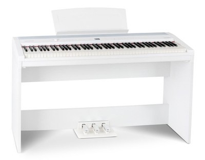 Elegantes Compact Piano mit 88 Hammer-Tasten und 14 hochwertigen Sounds in weiß