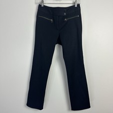 Veronica Beard  Metro Kick Flare Pants Trousers Black Zippers 4