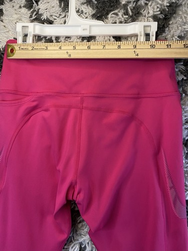 Leggings Nike donna rosa tinta unita pull-on S 25" cucitura interna zip tasca elasticizzato - Foto 10 di 10