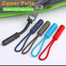 10pcs Zipper Pull Replacement Cord Tags Plastic Fixers for Bags Tents - NEW
