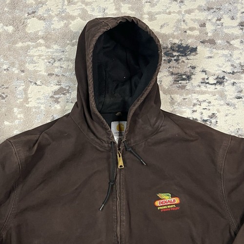 Carhartt Canvas Coat J25 DKB Lined Brown Field Barn Jacket Men Sz 2XL USA Made - Picture 13 of 13