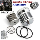 Chrome Reusable Oil Filter Replacement For Harley Sportster Softail Dyna Buell
