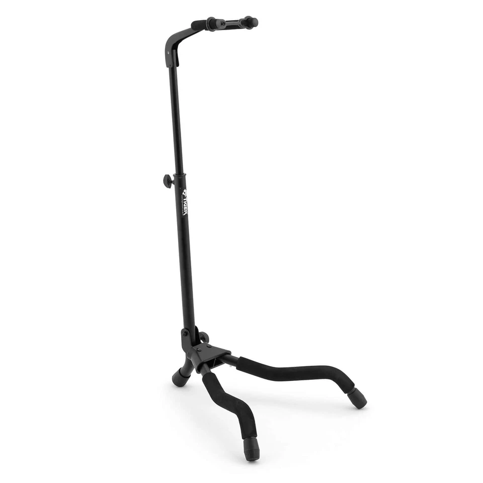 Tiger klappbarer Gitarrenständer für Akustik-, Klassik-, E- & Bassgitarre - Schwarz