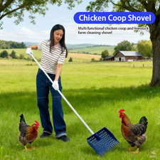 Chicken Poop Scooper&Rake Chicken Coop Scoop for Sand Poultry Droppings Shovel