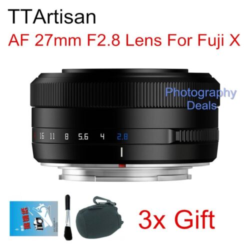 TTArtisan AF 27mm F2.8 Lens for Fujifilm XF Fuji X Mount X-T30 II X-T4 Camera - Afbeelding 1 van 12