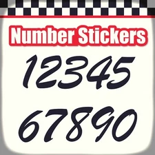 3, 4, 5, 6, 7, 8 inch Black Number Stickers Die Cut Custom 3 Digit 3 pcs 1112S