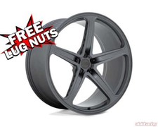 21 Inch 21x10 Ohm Amp Matte Gunmetal Wheels Rims 5x120 30 21 Inch 21x10 Ohm Amp Matte Gunmetal Wheels Rims 5x120 30