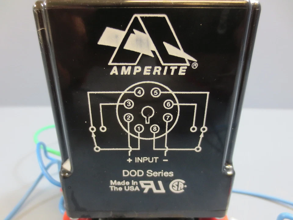 Amperite DOD Timer 0.6-60 Sec W RB08-PC 600V 10A Amp 8 Pin Relay Socket Used - Image 2 of 4