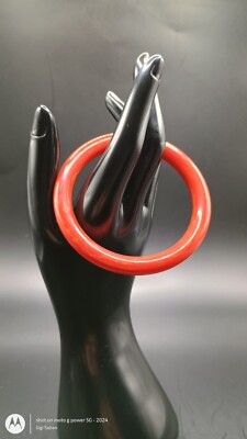 Bakelite Orange Red Yellow End Of Day Vintage Bangle Bracelet