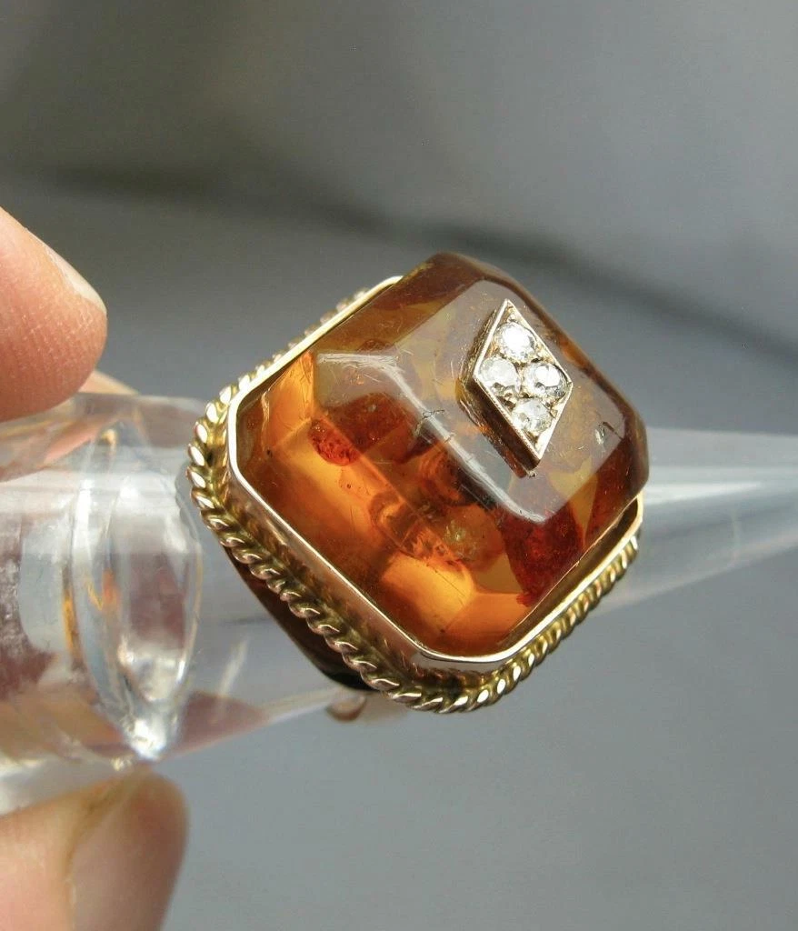 Amber sale diamond ring