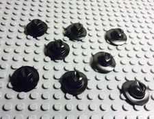 Lego 8 Black Fedora Hat / City Mini Figures Headgear Accessory Parts