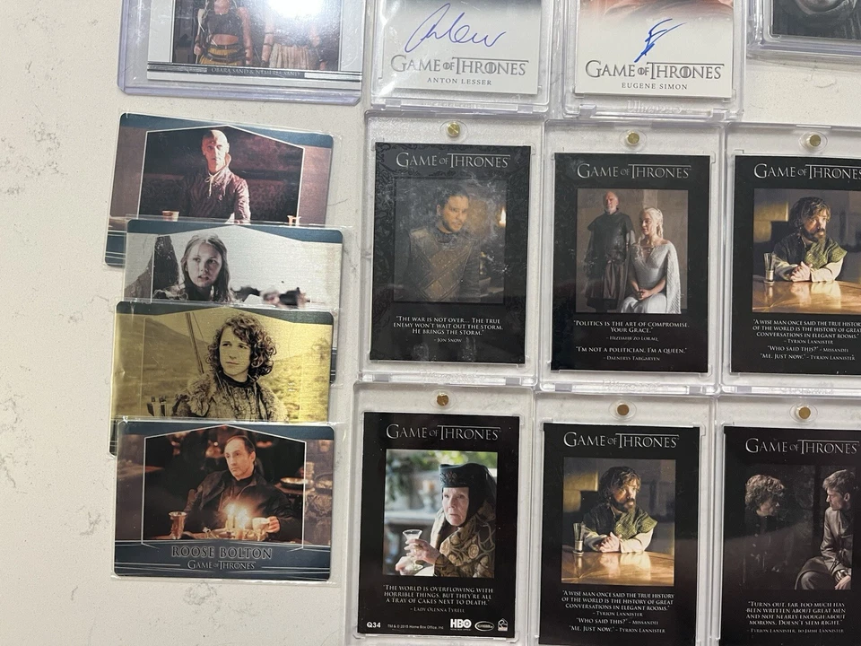 Game Of Thrones 25 Card Lot AUTOGRAPH, Rares, Metal, Inserts, Quotes - Image 4 of 4