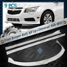 9pc Painted White For 2011-2014 Chevrolet Cruze Front Bumper Lip Side Skirt 9pc Painted White For 2011-2014 Chevrolet Cruze Front Bumper Lip Side Skirt