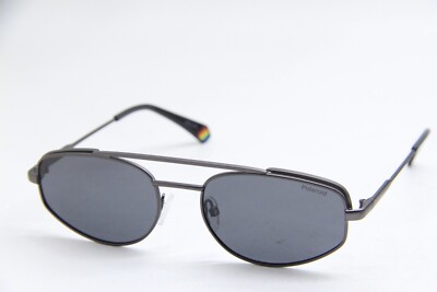 NEW POLAROID PLD 6130/S R80M9 GUNMETAL BLACK AUTHENTIC SUNGLASSES 55-18