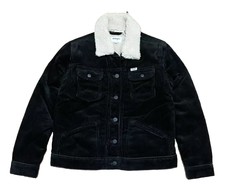 Wrangler Womens Corduroy Denim Sherpa Jacket 112339618 Black S