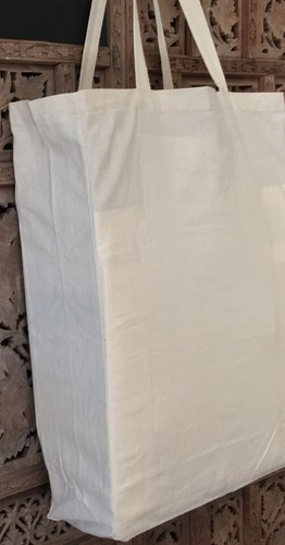 Calico Bags Shopping Bag Tote Calico Bag Gusset 10cm H45.5*W35.5 S1: 1-200 bags - Picture 4 of 25