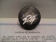 Logan Stanley Signed 2016 NHL Draft Puck COA - Buffalo Sabres Winnipeg Jets