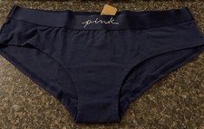 Victorias Secret PINK Womens XL Set of 4 Blue BLING Hipster Panties NWT A5358