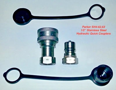 PARKER HANNIFIN SH4-62 SH4-63 Parker Stainless Steel Hydraulic Quick Disconnect Couplings 1/2"