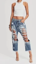 NWT RETROFETE SER.O.YA OMAR DROP CROTCH BOYFRIEND JEAN IN LAGOS SIZE 29/21.5