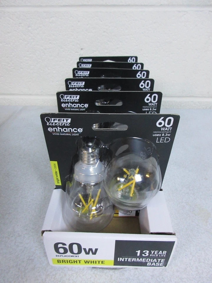 Feit Electric 60-Watt Equivalent E17 Dimmable CEC LED Ceiling Fan Light 12PK - Image 4 of 4