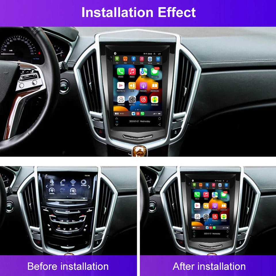 9.7" For Cadillac ATS/ATSL/XTS/SRX/CTS 64GB Android 13 Car Stereo Radio GPS NAVI - Image 4 of 4