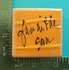 FUN IN THE SUN Saying Rubber Stamp by VAP Scrap