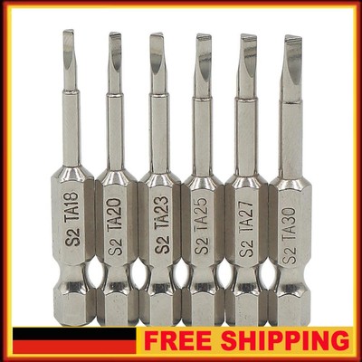 6pcs Magnetic Triangle Screwdriver Bits S2 Steel 1/4 inch Hex Shank Bit Set