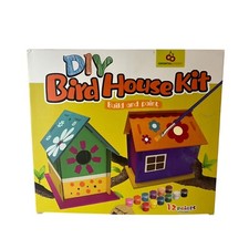 DIY Wooden Birdhouse Kit Craft Painting Gift For Kids Ages 3 