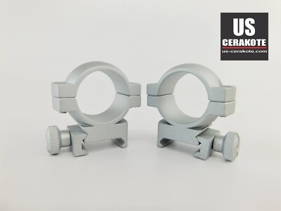 Vortex Hunter Riflescope Rings 1'' Medium Weaver Style Satin Silver RING-M