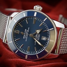 Breitling Superocean Heritage II Blue Dial 46mm Automatic AB2020 Steel Bracelet