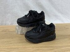 Nike Air Max 90 LTR Leather Triple Black Shoes Toddler Size 5 C 12-18mo old 