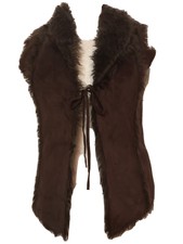 Winter Gilet, Long Waistcoat, Jacket Size 14. Brown