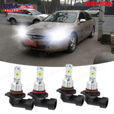 9005 9006 Combo Led Headlight Bulbs Kit For Honda Accord 1991-2007 High Low Beam