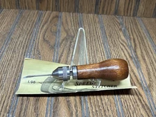 Vintage The Speedy Stitcher Sewing Awl Kit Stewart Mfg Co Wooden Handle