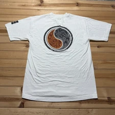 Vintage 90s T&C Surfboards Yin Yang Flames Hawaiian Graphic T-Shirt USA - Medium