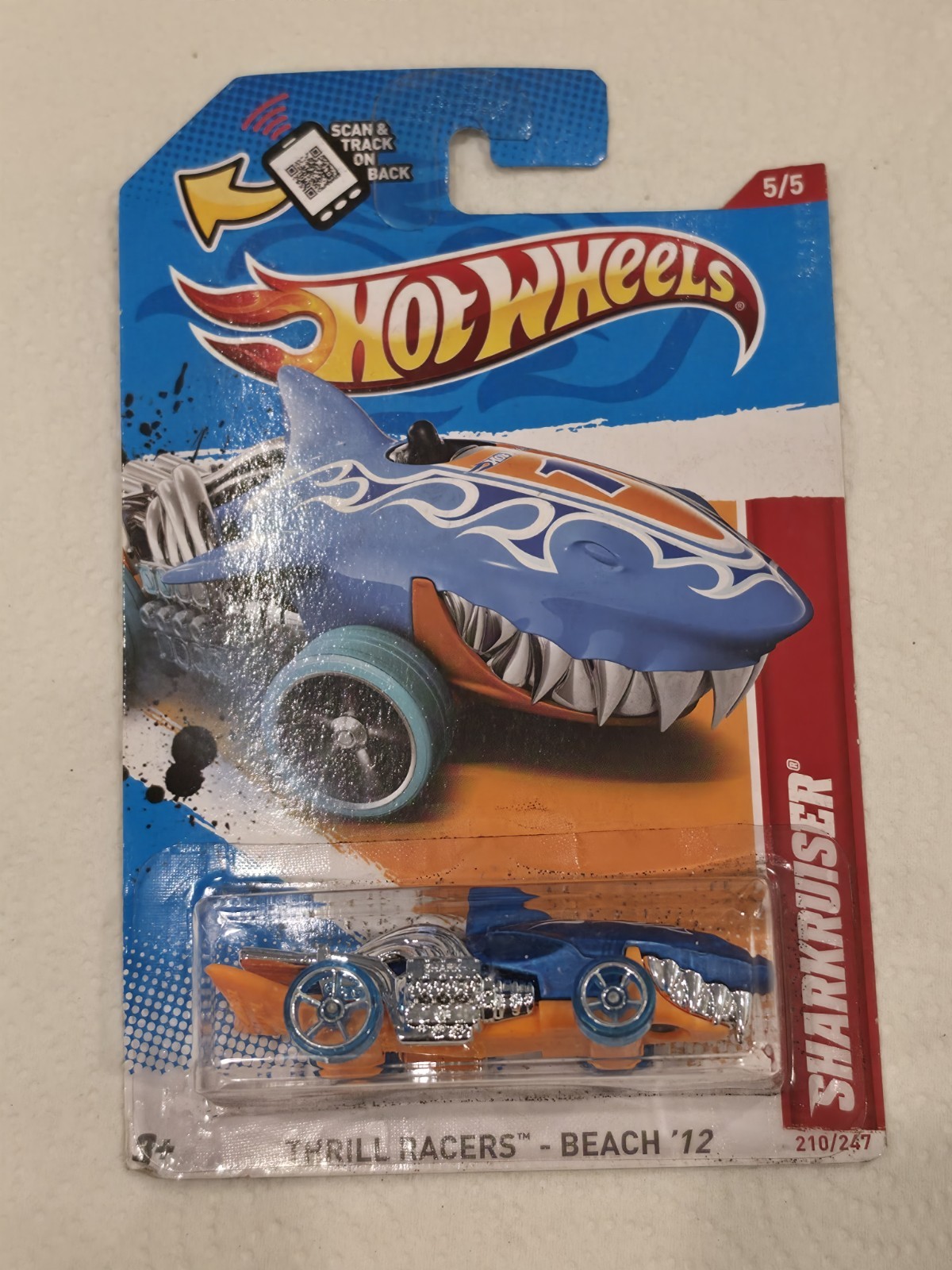 2012 Hot Wheels SHARKRUISER Blue 210/247 Thrill Racers