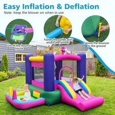 Kids Inflatable Bounce House Outdoor Play Bouncy Castle (No Blower)