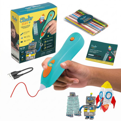 Kinder 3D Druck Stift Essentials Set Kinder Kreative Kunst Kit Aktivität USB UK