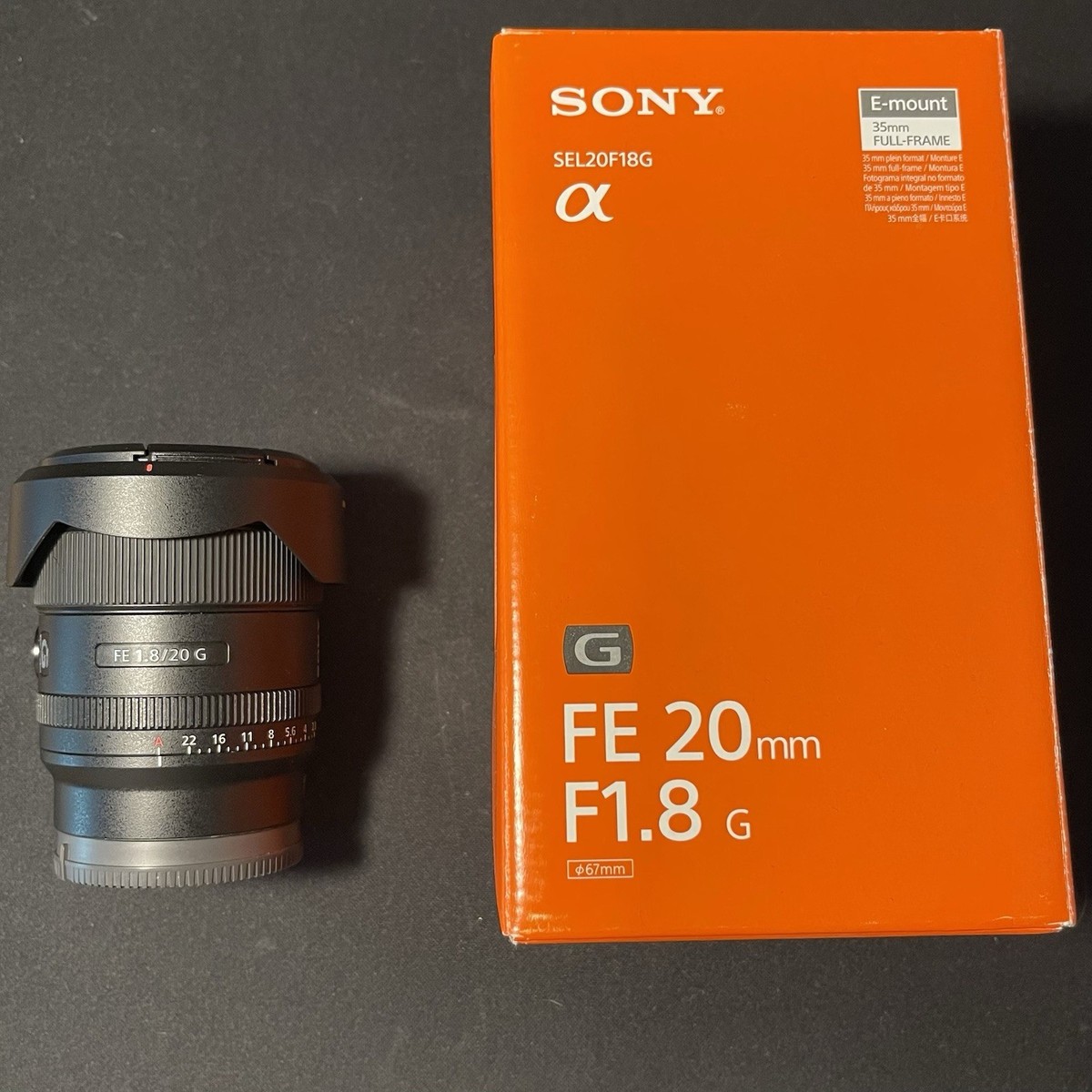 Sony FE 20mm f/1.8 G Lens - Black (SEL20F18G) for sale