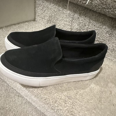 UGG Men's Black/White Suede Slip-On Casual Shoes Round Toe US 8 EU 39 UK 6