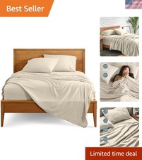 Brand New Queen Microfiber Sheet Set - Sand