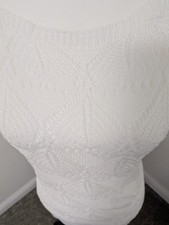 White crochet style beach cover up size 10